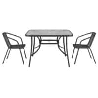 Living and Home Garden Furniture Set Plastic Black LG0817LG0791