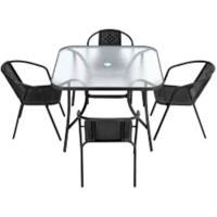 Living and Home Garden Furniture Set Plastic Black LG0817LG0792