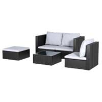 Living and Home Garden Furniture Set Rattan Black PM1067PM1068