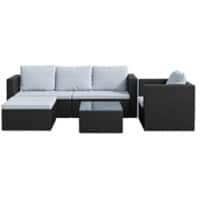 Living and Home Garden Furniture Set Rattan Black PM1073PM1074PM1075