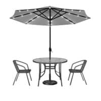 Living and Home Garden Furniture Set Plastic Black VKK0004