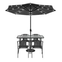 Living and Home Garden Furniture Set Plastic Black VKK0019