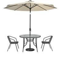 Living and Home Garden Furniture Set Plastic Black VKK0038