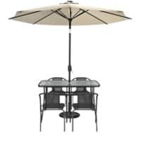 Living and Home Garden Furniture Set Plastic Black VKK0041