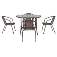 Living and Home Garden Furniture Set Plastic Brown LG0535LG0543