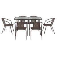 Living and Home Garden Furniture Set Plastic Brown LG0537LG0544