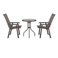 Living and Home Garden Furniture Set Fabric Brown LG0784LG0793