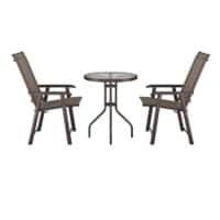 Living and Home Garden Furniture Set Fabric Brown LG0784LG0793