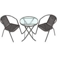 Living and Home Garden Furniture Set Plastic Brown LG0786LG0790