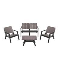 Living and Home Garden Furniture Set Brown LG0916