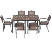 Living and Home Garden Furniture Set WPC (Wood Plastic Composite) Brown LG1027LG1032LG1033