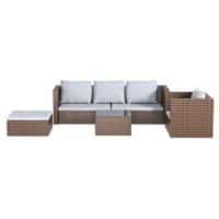 Living and Home Garden Furniture Set Rattan Brown PM1079PM1080PM1081