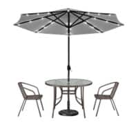 Living and Home Garden Furniture Set Plastic Brown VKK0001