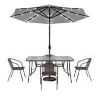 Living and Home Garden Furniture Set Plastic Brown VKK0009