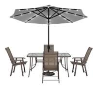 Living and Home Garden Furniture Set Brown VKK0010