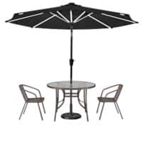 Living and Home Garden Furniture Set Plastic Brown VKK0025