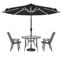 Living and Home Garden Furniture Set Fabric Brown VKK0026