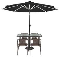 Living and Home Garden Furniture Set Plastic Brown VKK0029