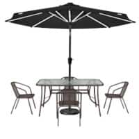 Living and Home Garden Furniture Set Plastic Brown VKK0032