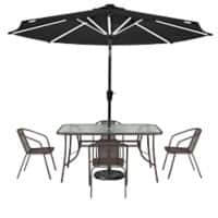 Living and Home Garden Furniture Set Plastic Brown VKK0032