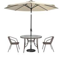 Living and Home Garden Furniture Set Plastic Brown VKK0035