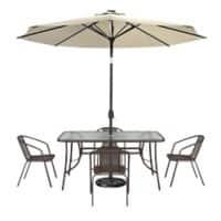 Living and Home Garden Furniture Set Plastic Brown VKK0042