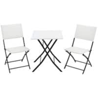 Living and Home Garden Furniture Set Rattan White LG0781