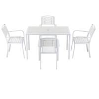 Living and Home Garden Furniture Set WPC (Wood Plastic Composite) White LG1019LG1029