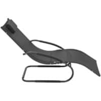 Living and Home Aluminium Sun Lounger PM1120 Black