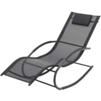 Living and Home Aluminium Sun Lounger PM1125 Black