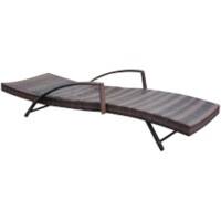 Living and Home Rattan Sun Lounger PM1083 Brown