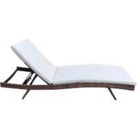 Living and Home Rattan Sun Lounger PM1085 Brown