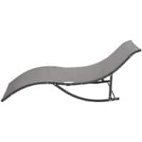 Living and Home Aluminium Sun Lounger PM1124 Grey Pack of 2