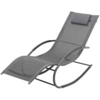 Living and Home Aluminium Sun Lounger PM1126 Grey