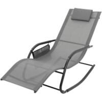 Living and Home Aluminium Sun Lounger PM1129 Grey