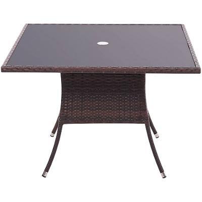 Living and Home Table LG0894 Rattan 1,050 x 1,050 x 720 mm