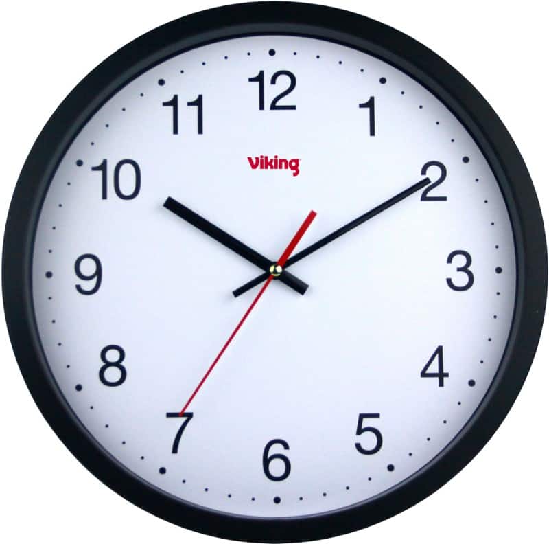 Viking Analog Wall Clock Black, White 31.5 x 5 cm
