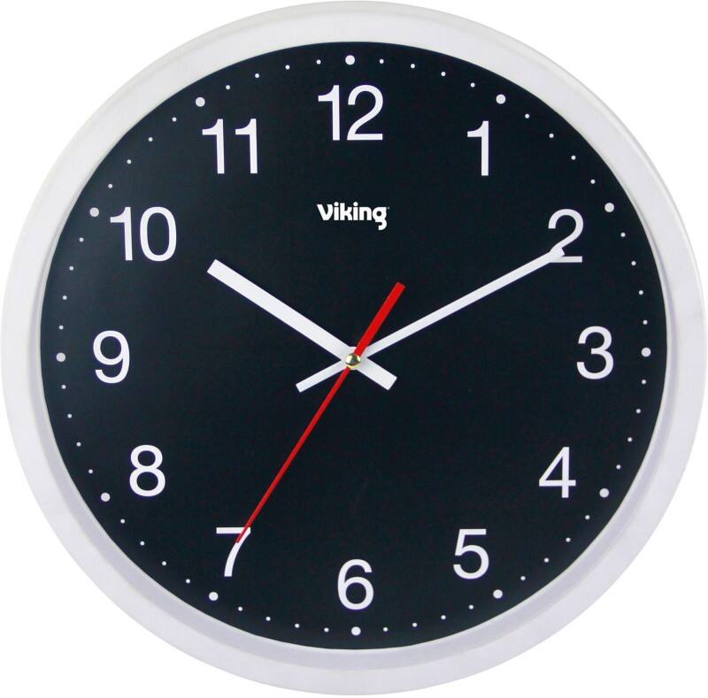Viking Analog Wall Clock Black, White 31.5 x 5 cm