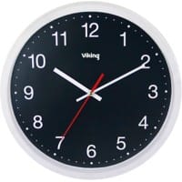 Viking Analog Wall Clock Black, White 31.5 x 5 cm