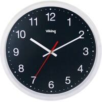 Viking Analog Wall Clock Black, White 31.5 x 5 cm