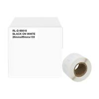 Labelling Tape Compatible DYMO RL-D-99010T-BK/WT-28MM89MM Adhesive Black on White 28 x 89 mm Thermal