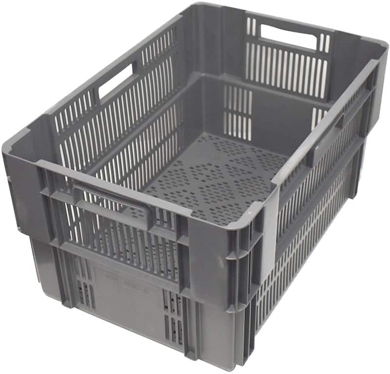 EXPORTA Plastic Crate 59 L Grey 30 cm x 30 cm