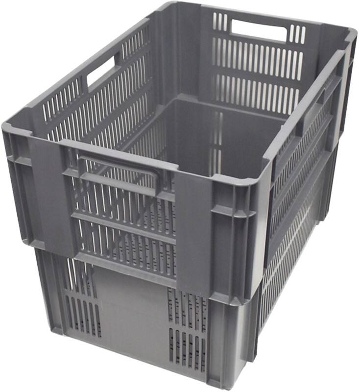 EXPORTA Plastic Crate 80 L Grey 42 cm x 42 cm