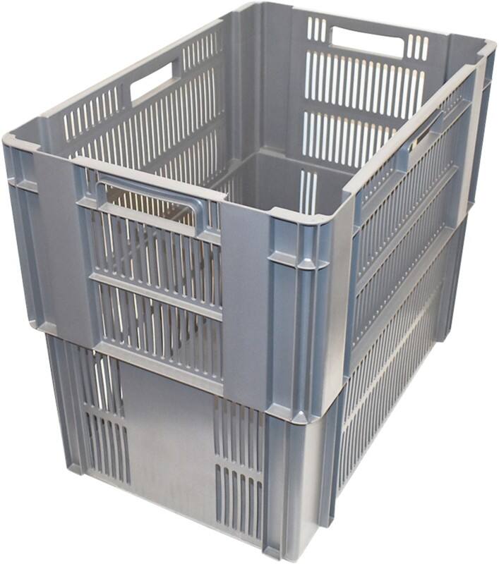 EXPORTA Plastic Crate 80 L Grey 42 cm x 42 cm