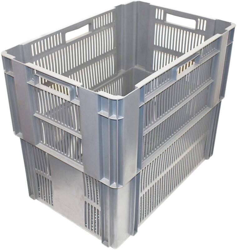 EXPORTA Plastic Crate 98 L Grey 40 cm x 50 cm