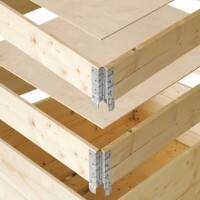 EXPORTA Wood Dividers for Pallet Collar 100 (W) cm Brown