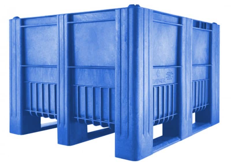 EXPORTA Plastic Pallet 100 (W)100 (D)74 (H) cm Blue