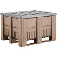 EXPORTA Plastic Pallet 100 (W)100 (D)74 (H) cm Brown