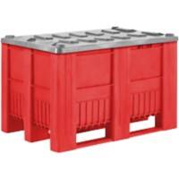 EXPORTA Plastic Pallet 80 (W)80 (D)74 (H) cm Red