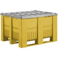 EXPORTA Plastic Pallet 100 (W)100 (D)74 (H) cm Yellow